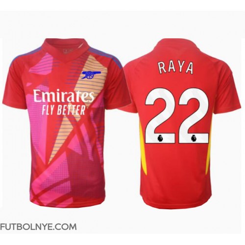 Camiseta Arsenal David Raya #22 Portero Visitante Equipación 2024-25 manga corta